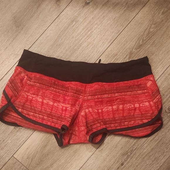 Lululemon Women's Red and Black Shorts - Picture 1 of 5